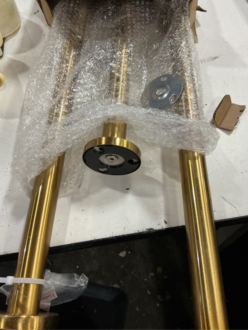 Condition photo showing Good Condition for toilet support rail 31.3x 31.5 inch, munzong anti-slip gold handicap grab bar for bathroom, stainless steel knurled safety handrails with leg for elderly disabled pregnant-1.25’tube 32 inch gold 1