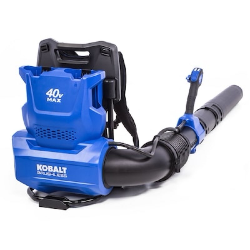 kobalt 40-volt 690-cfm 135-mph battery backpack leaf blower (battery and charger not included)