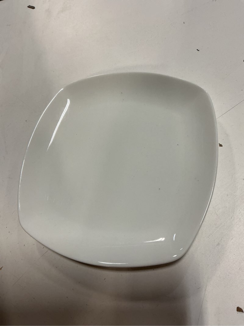 Condition photo showing Good Condition for porcelain square appetizer plate,set of 16, white 7 inch ceramic dessert plates, small dinner plates for cake side dish, scratch resistant, microwave, oven, dishwasher safe