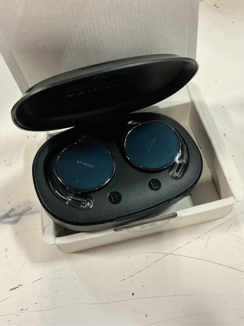 Condition photo showing Good Condition for on ear headphones bluetooth 5.4, noise cancelling open ear headphones wireless, water-drop shaped clip on sport headset bluetooth with 4 microphone, comfort fit earphones with long battery life blue&silver&black