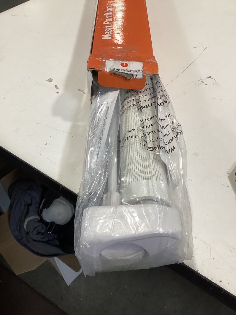 Condition photo showing Good Condition for extra wide baby gate for large openings retractable baby gates indoor outdoor extra long dog gate for doorway stair gates for kids or pets extra large dog gate for stairs white (33" tall x 65" wide)