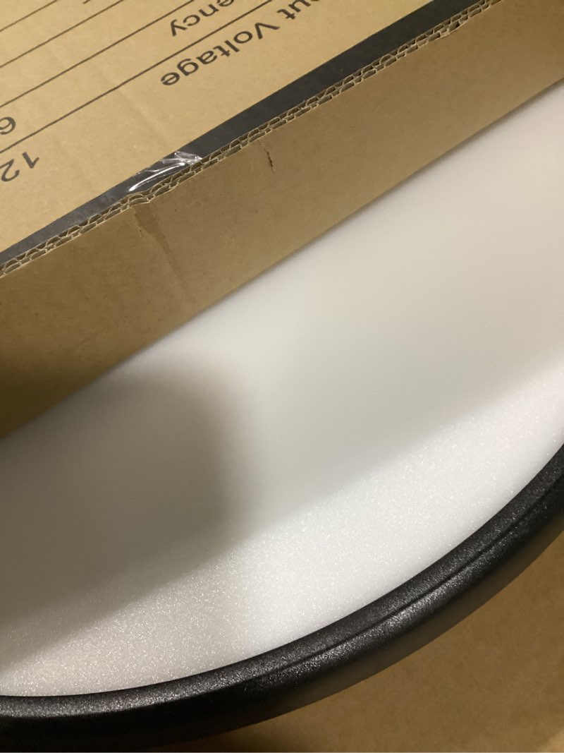 Condition photo showing Good Condition for hykolity 18 inch led round flat panel light, black, 32w, 3200lm, 3000k/4000k/5000k cct selectable, 120°beam angle, dimmable edge-lit flush mount ceiling light fixture - etl listed 18 inch black