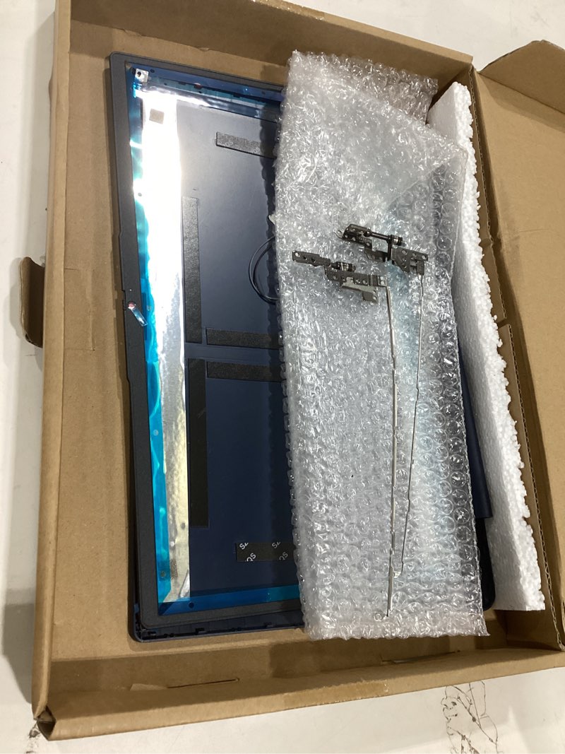 Condition photo showing As Is for new replacement laptop lcd back cover rear top case lid with hinges and front bezel frame for lenovo ideapad 3-15itl6 3-15ada6 3-15alc6 15iau7 15aba7 5cb1b60415 5b30s18993 5h50s29057 (blue)