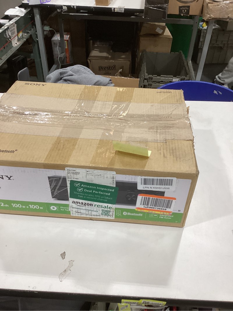 Condition photo showing As Is for Sony STRDH190 2-ch Home Stereo Receiver with Phono Inputs & Bluetooth Black Stereo Receiver Receiver