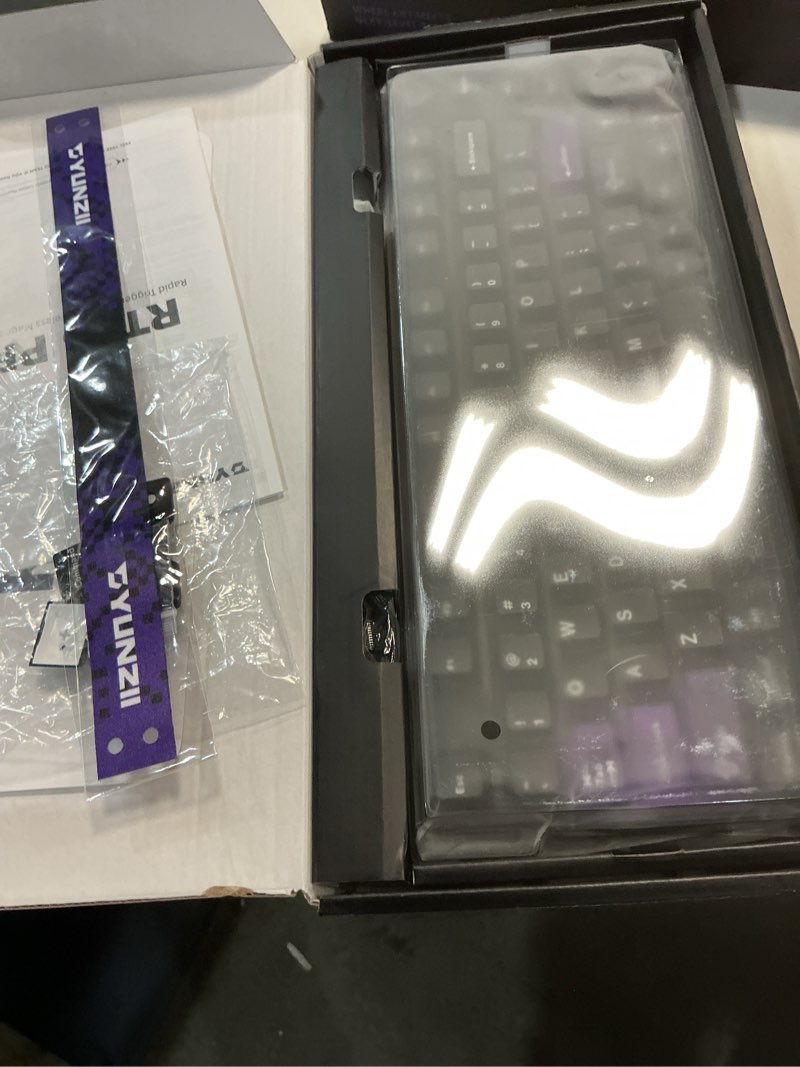 Condition photo showing New/Like New for YUNZII RT75 PRO Wireless Gaming Keyboard,Hall Effect Mechanical Rapid Trigger Magnetic Keyboard Bluetooth/USB-C/2.4G 8KHz Polling Rate &128K Scan,RGB Backlit,TGL/SOCD/DKS/MT (Black,Red Switch)