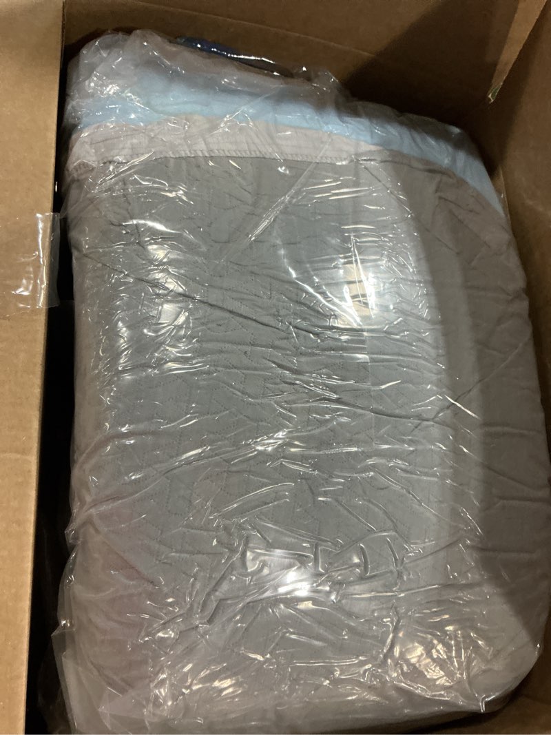 Condition photo showing Good Condition for memory foam camping mattress pad 3 inch thick, portable sleeping pad with waterproof cover, portable roll up cot mattress pad floor mat for travel truck bed tent gray cot:72*24*3