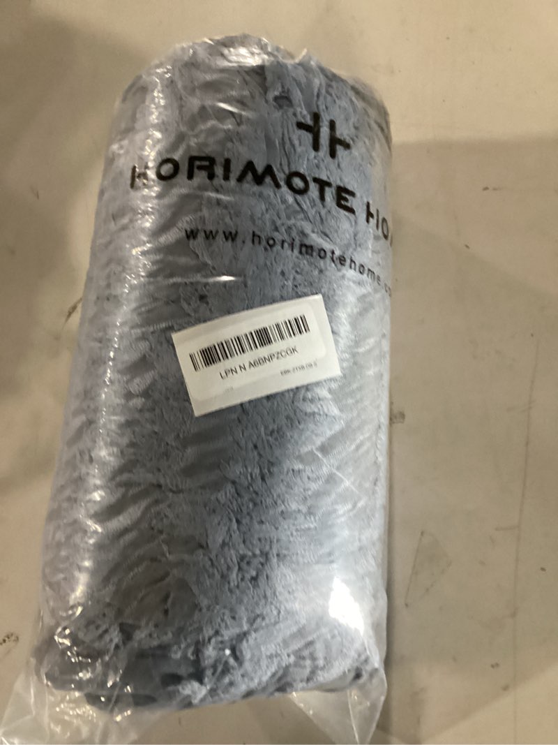 Condition photo showing New/Like New for Ultra Soft Pre-Washed Quilted Throw Blanket, Ruffle Fringed Dark Blue Decorative Throw, Stone Washed Chic Rustic Blanket for Sofa Couch Bed Chair, 50"x 60" Dark Blue 50"x60"