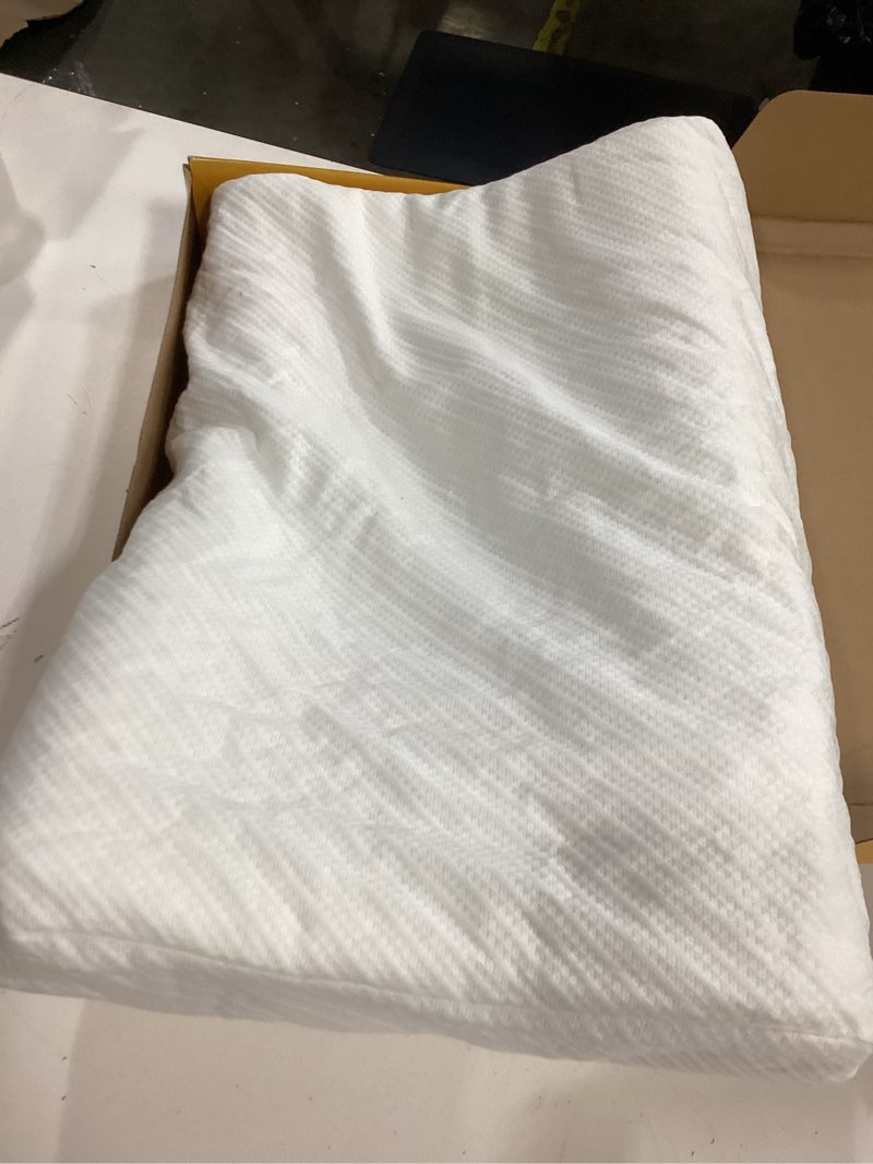 Condition photo showing As Is for latex pillow, low-profile natural latex cervical pillow for neck pain relief | ergonomic support for back & stomach sleepers,designed specifically for people with low pillows.