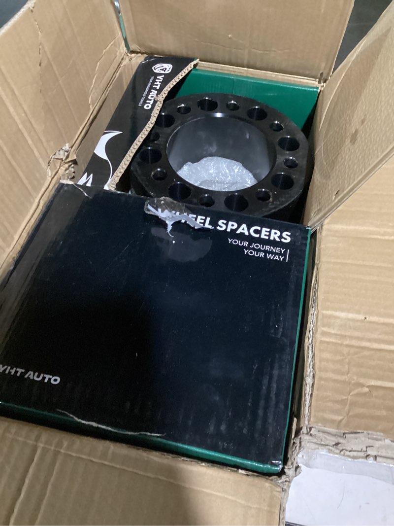 Condition photo showing Good Condition for (similar to) yhtauto 8x6.5 to 8x180 wheel adapters 1.5 inch fits chevy, gmc, silverado sierra 2500 3500 hd, c/k, suburban, savana, express, 8 lug tire adapters w/ m14x1.5 & 12.9 studs, 117 mm bore 2pcs black 2 pcs