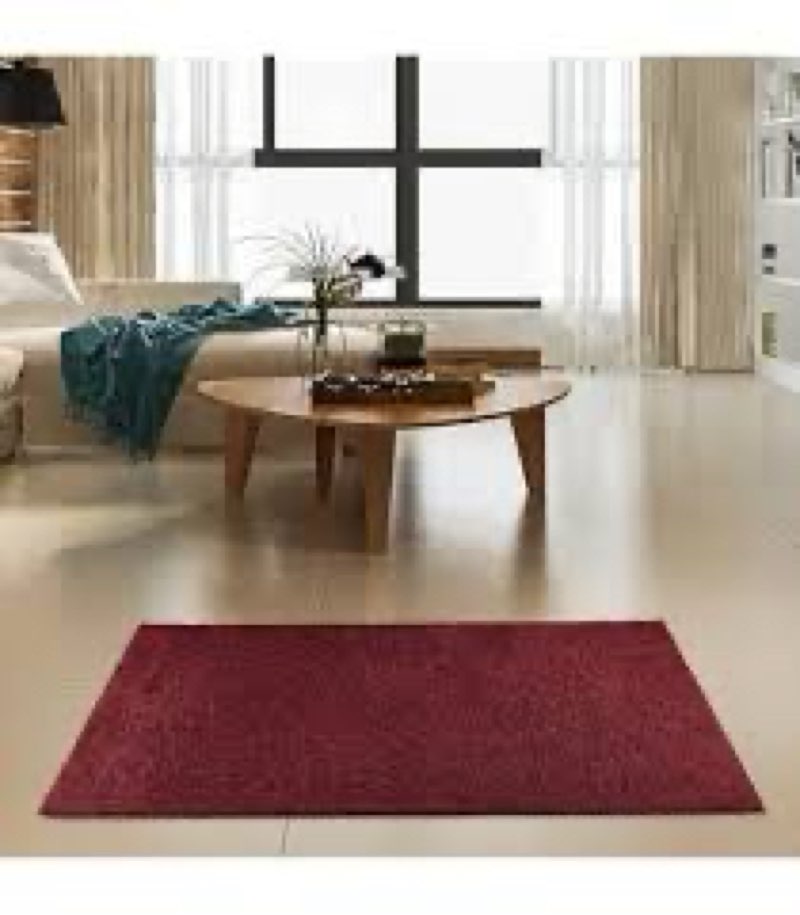 Ambiant Saturn Collection Solid Color Area Rugs Red  - 2' x 3' Rectangle, Indoor, Stain Resistant, Perfect for Living Room, Bedroom, Dining Room, Entryway, Doorway, Pet & Kids Friendly Rug, Wedding 2' x 3' (Rectangular) Red