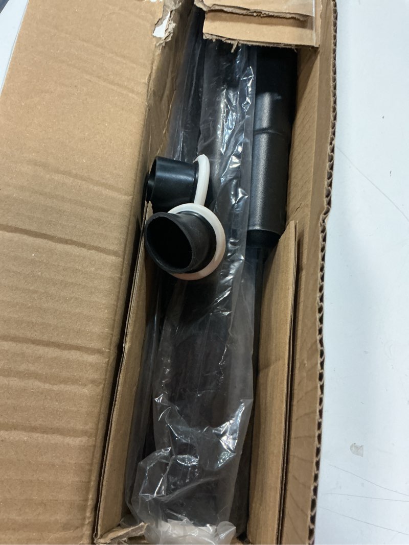 Condition photo showing Good Condition for Tension Curtain Rod 43 to 162 Inches (3.6 to 13.5 ft), 1.26" Diameter Spring Adjustable Heavy Duty Long Large Curtains Pole for Windows Door Bathroom Patio Outdoor No Drilling, Black 122-162 Inch