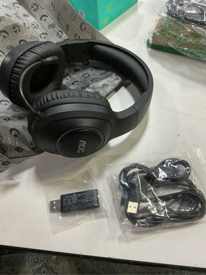 Condition photo showing Good Condition for AOC Wireless Gaming Headset Compatible with PS5/4, Nintendo Switch, PC, Bluetooth 5.4 & 2.4GHz Gaming Headphones with Noise Canceling Mic, RGB, Type-C, 20ms Latency, 45H, 7.1 Virtual Surround- Black