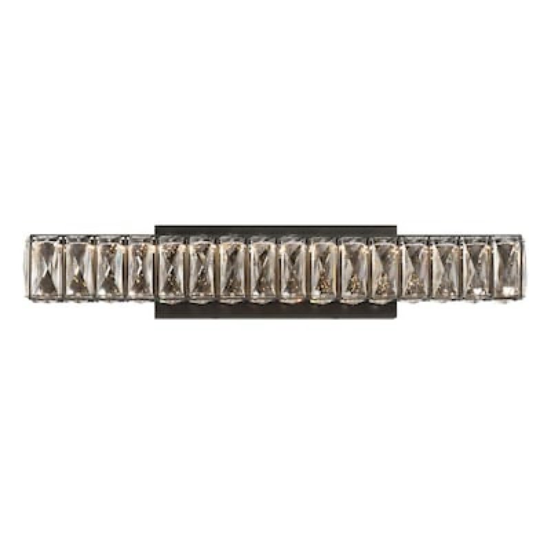 100+ bought last week allen + roth aurelis 24.3-in 1 light matte black glam bathroom vanity light bar