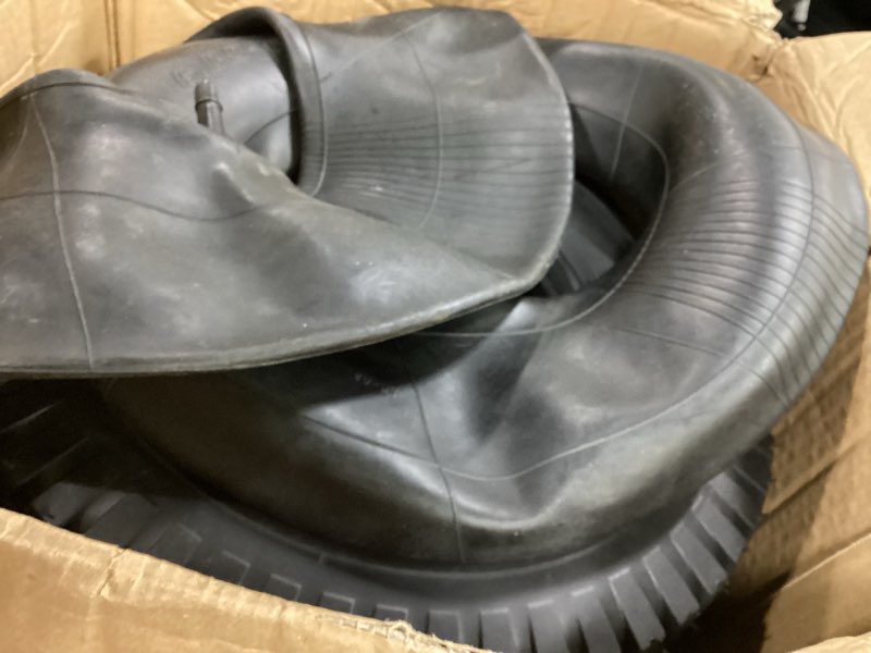 Condition photo showing Good Condition for 15x6.00-6 tire and inner tube set 2 pack tr-13 straight valve stem natural rubber 4 ply with tube 400 lbs capacity replacement riding mower front wheel assembly