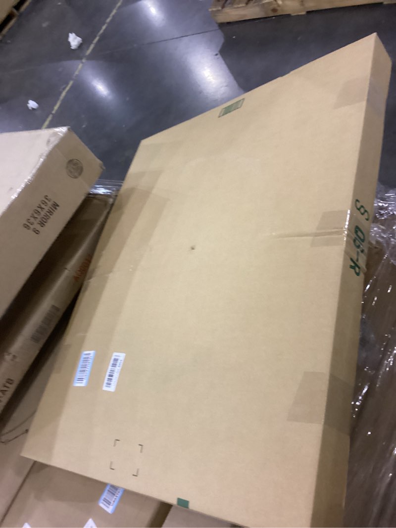 Condition photo showing As Is for IRIS USA 24" Christmas Wreath Storage Container with Latches and Handle, 1-Pack, for Garland/Wreath, Christmas Decorations, Heavy Duty, Portable, High Protection, Space Saving Storage, Clear/Red