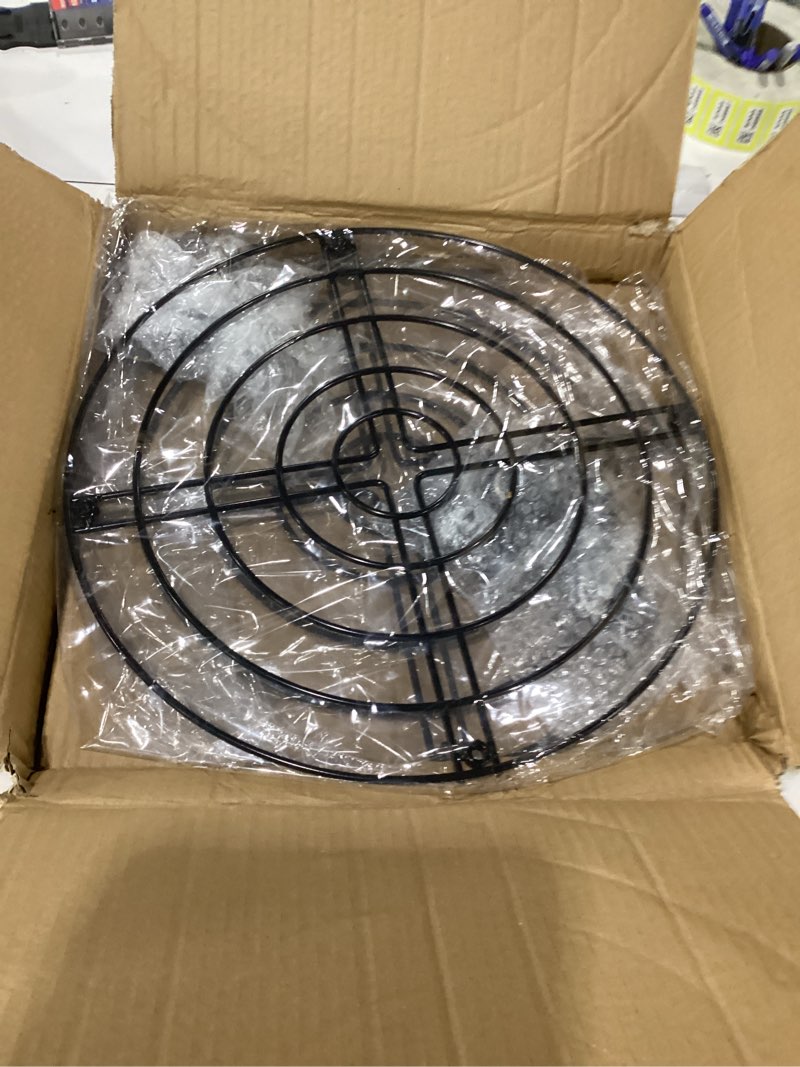 Condition photo showing New/Like New for 2 pack 16" metal plant caddy iron potted plant stand with metal lockable wheels round flower pot rack on rollers dolly holder wheels indoor outdoor planter trolley casters rolling tray coaster (16")