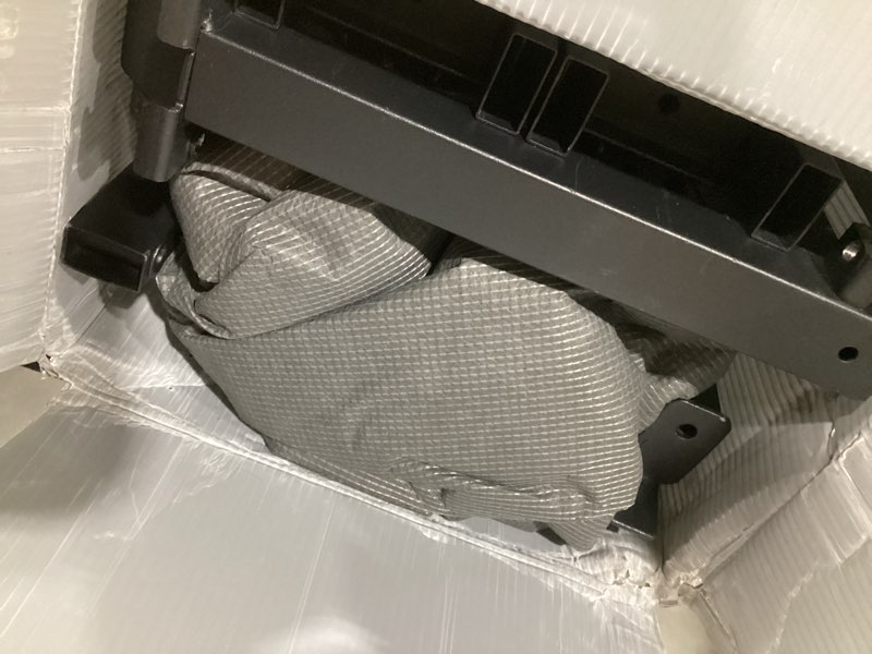 Condition photo showing As Is for osaset queen box spring, 9 inch box spring for queen bed, heavy duty metal frame mattress foundation support for 3000lbs, easy assembly, noise free, non slip 9 inch queen