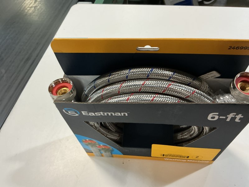 Condition photo showing Good Condition for eastman 2-pack 6-ft 3/4-in fht inlet x 3/4-in fht outlet stainless steel washing machine connector
