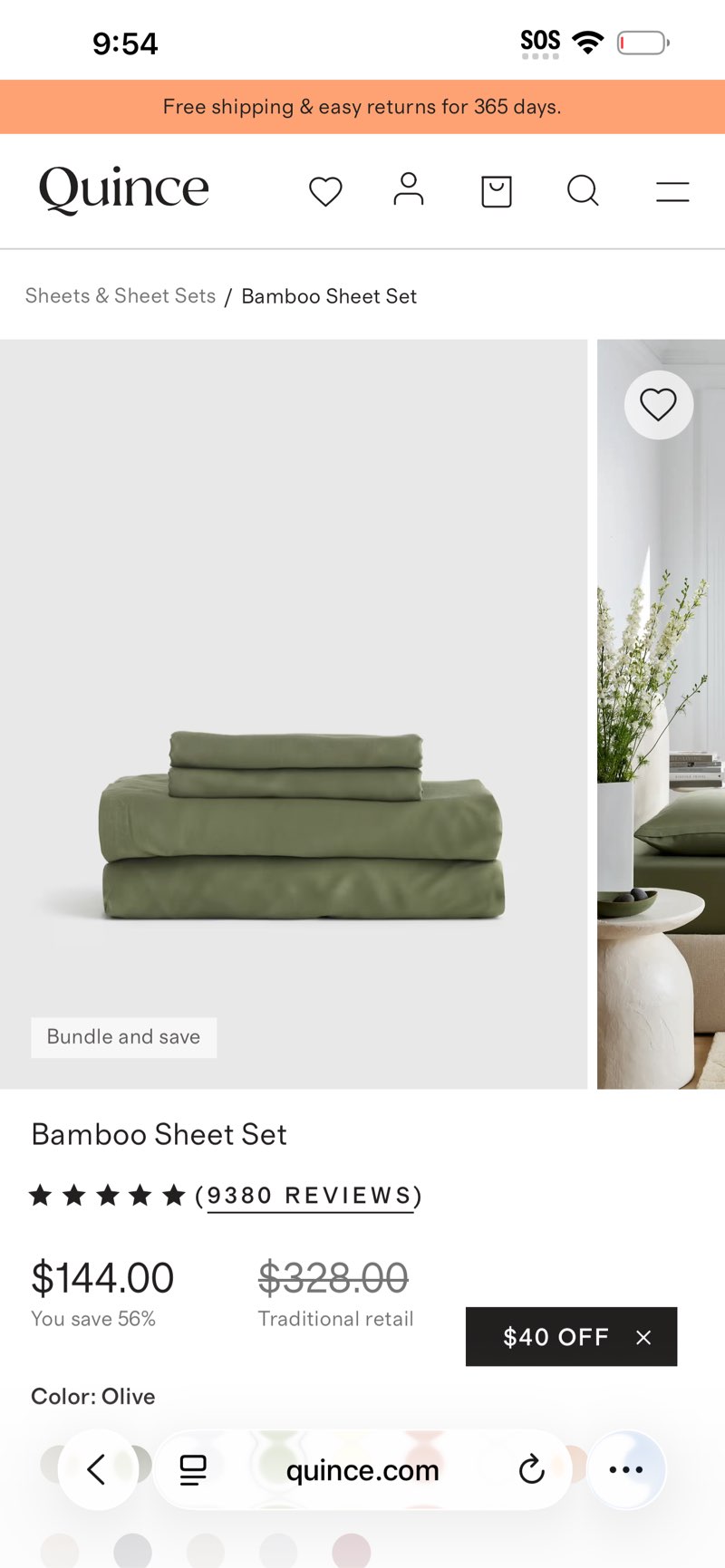 quince bamboo sheet set king size