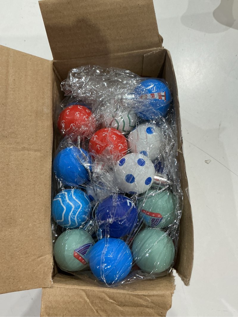 Condition photo showing Good Condition for hydren 40 pcs nautical ornaments 1.2 inch summer tree decorations anchor sea life nautical hanging decorations beach tree ornaments for coastal home office party decor gift marine style