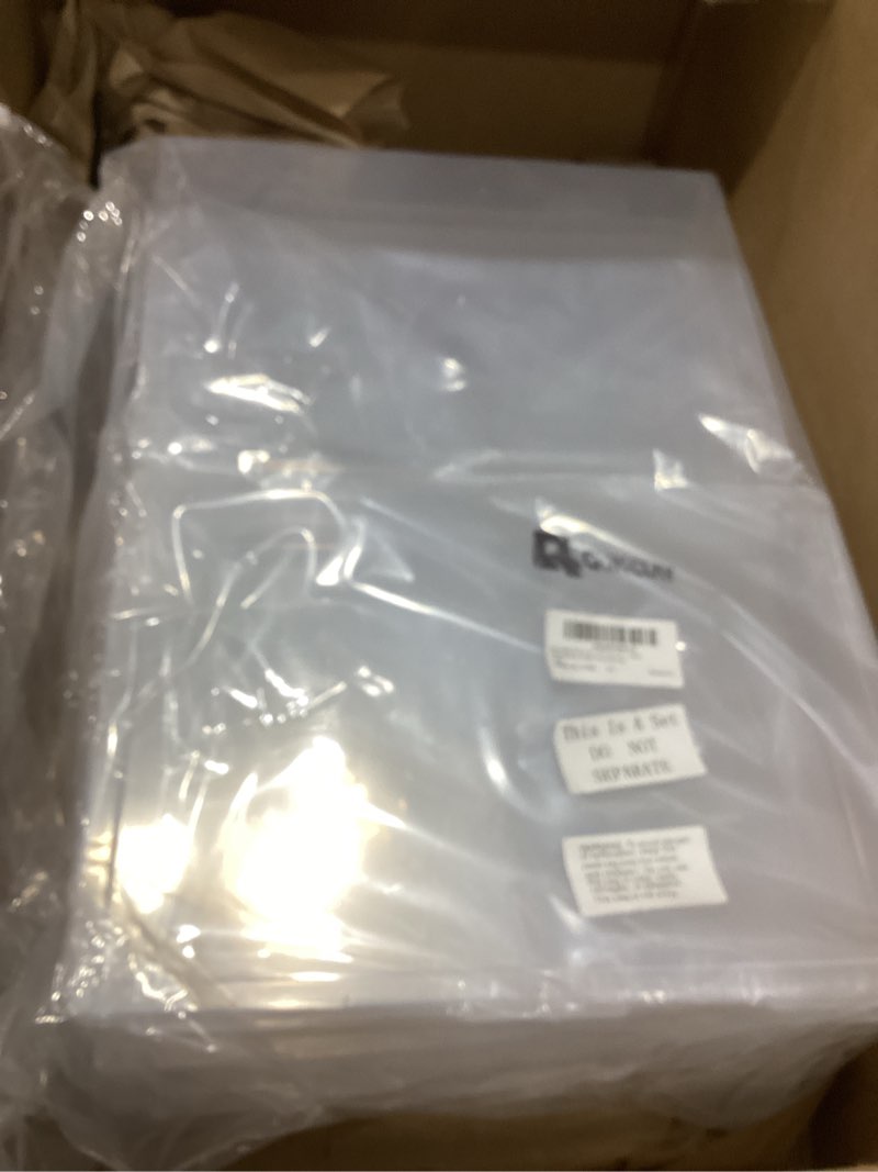 Condition photo showing Good Condition for Qunclay 6 Pcs 13'' X 9'' X 2'' Plastic Storage Box with Lid Multipurpose Craft Organizers Plastic Containers Clear Pencil Case Art Satchel Storage Case for Beads Ornaments Crafts Accessories