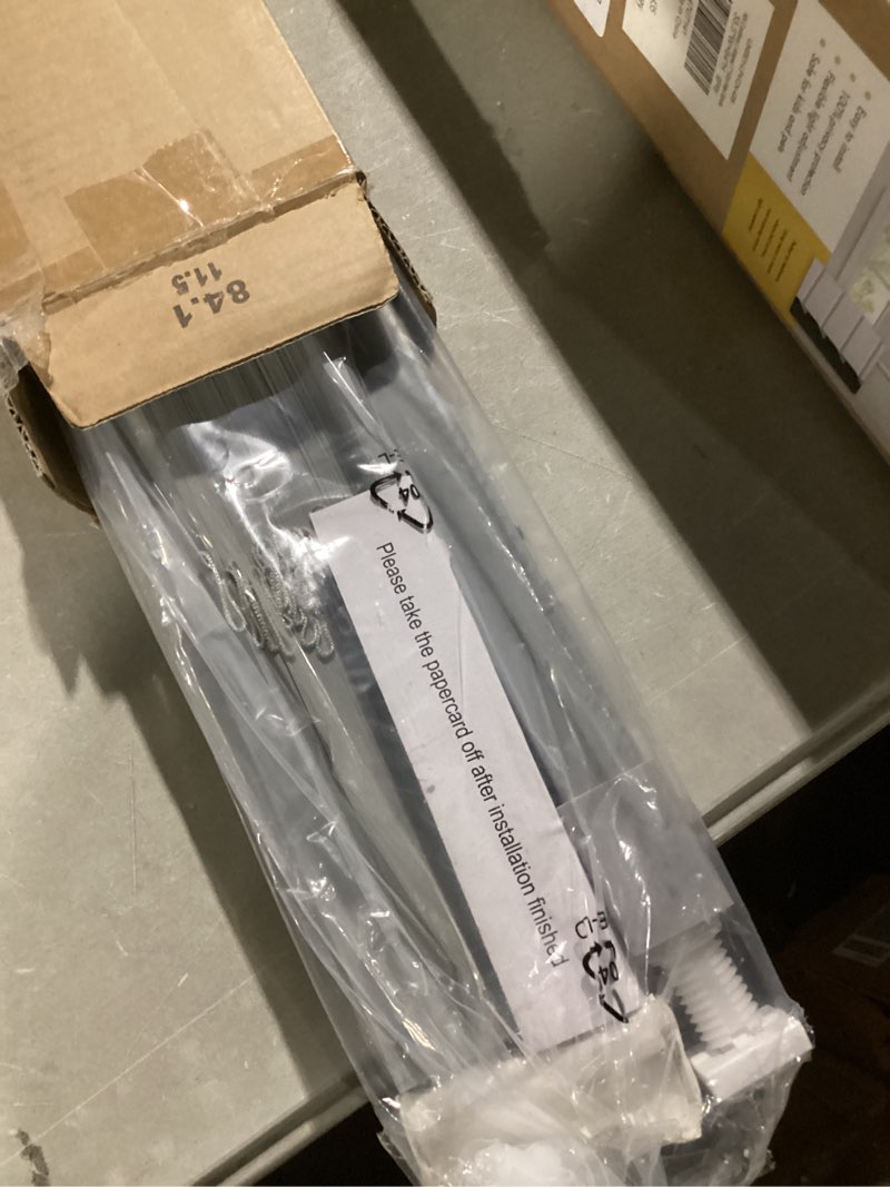 Condition photo showing Good Condition for No Drill Blinds for Windows 1" Vinyl L-Shaped Slats Cordless Mini Blinds for Home, for Window Size 20" W × 48" H Grey Grey 20" W × 48" H