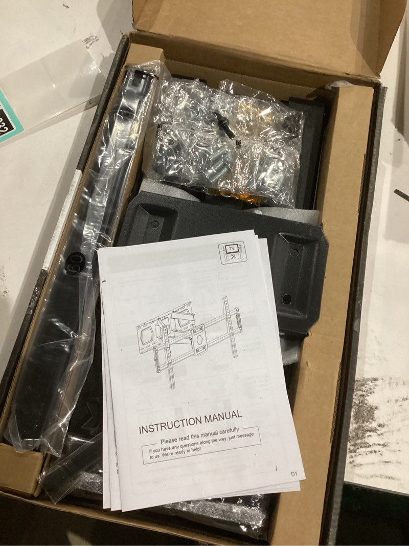 Condition photo showing New/Like New for Full Motion TV Wall Mount for Most 37"-84" Flat Screen TV, Swivel or Tilt TV Wall Bracket with Dual Articulating Arms, for 12"-16" Wood Studs, Max VESA 600x400mm, Load 120 lbs by USX MOUNT 37-84 inch, 120 lb