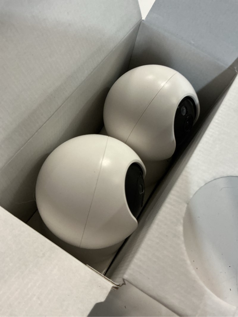 Condition photo showing Good Condition for boykeep 2k cameras for home security, 2-pack indoor camera with night vision, pet camera indoor with phone app, motion detection, 2-way audio, cloud/sd card storage, compatible with alexa white-2pack