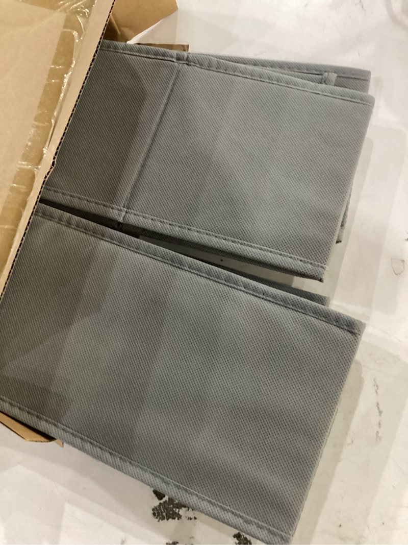 Condition photo showing Good Condition for amazon basics cloth drawer storage organizer boxes for socks, underwear and baby items, set of 6, gray