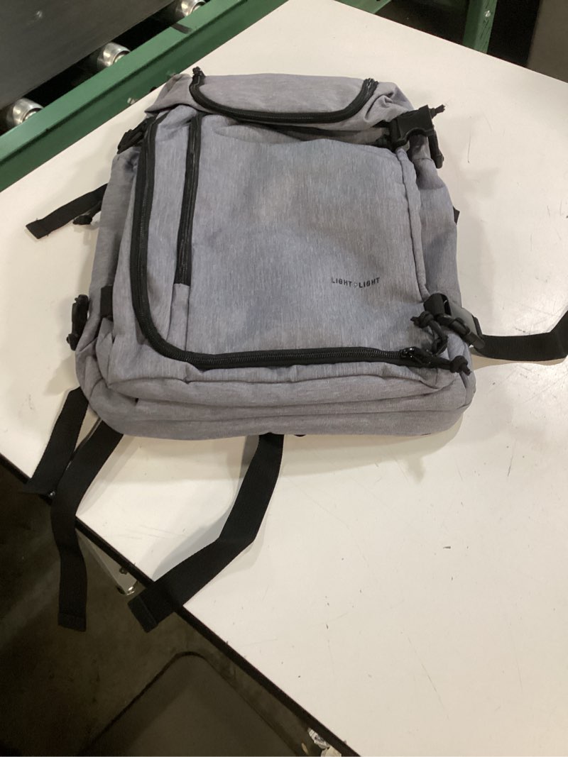Condition photo showing Good Condition for light flight travel backpack, tsa friendly flight approved carry on backpack water-resistant lightweight business large weekender bag casual daypack 17.3\" laptop backpack for men women,grey