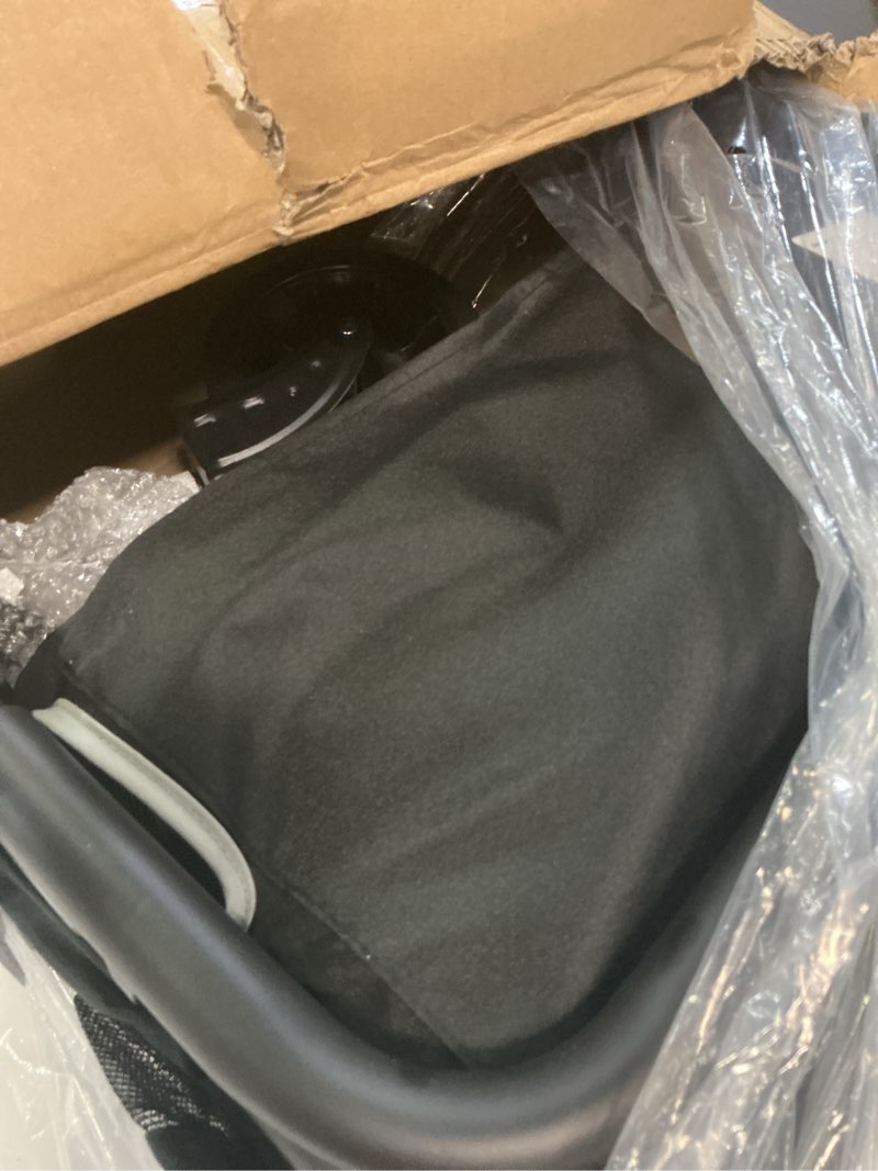 Condition photo showing Good Condition for echosmile 4 wheels pet stroller, dog & cat stroller for all-season, lightweight carrier with storage basket, adjustable handle, removable pad, breathable mesh, up to 135 lbs, black (black)