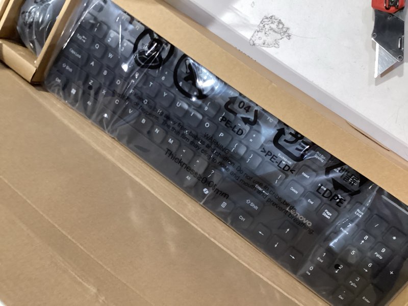 Condition photo showing New/Like New for Lenovo 305 USB-C Wired Keyboard & Mouse Combo, Black, Spill-Resistant, Narrow Border, Adjustable Tilt, Full-Size Keyboard & Mouse, Compatible with Laptop, PC, Tablet, USB-C Connectivity Gaming Office 305 USB C - Mouse + Keyboard NOT TESTED 