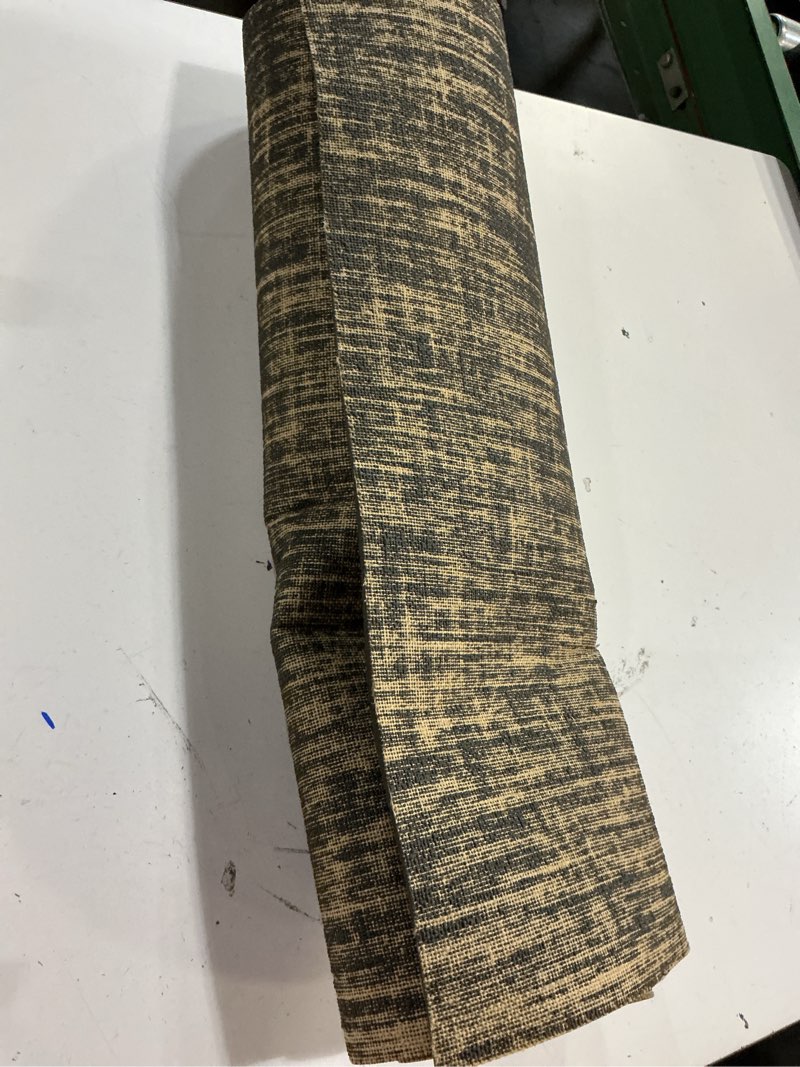 Condition photo showing As Is for myga jute yoga mat, high performance vegan floor exercise mat, eco friendly biodegradable yoga mat with pvc backing,72" x 24", 0.2" thickness black