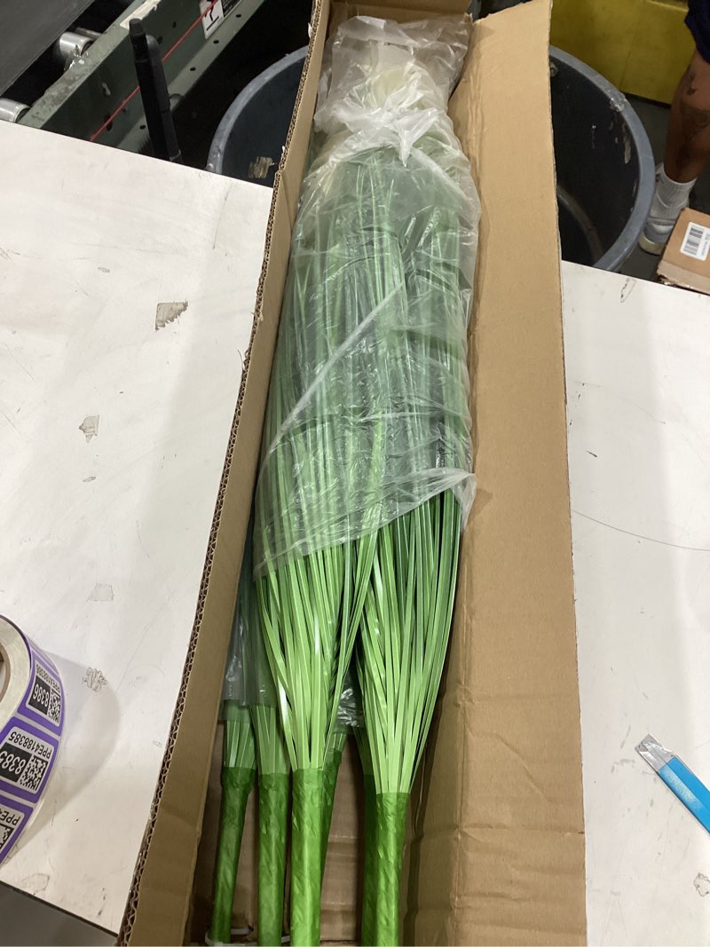 Condition photo showing Good Condition for vlorart 33" artificial plants 6 pack onion tall grass greenery, faux fake grass shrubs plant flowers wheat grass for house home indoor outdoor office room gardening indoor décor-green
