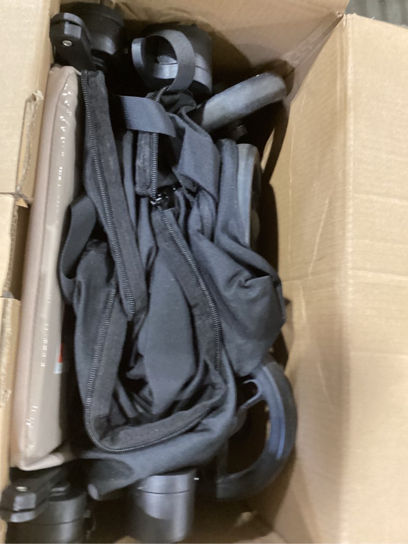 Condition photo showing As Is for mamazing ultra air lightweight baby travel stroller with carbon fiber frame, compact & airplane-friendly, one-handed fold, 11.6 lbs, perfect for toddlers, simply taupe simply taupe, no organizer & cushion