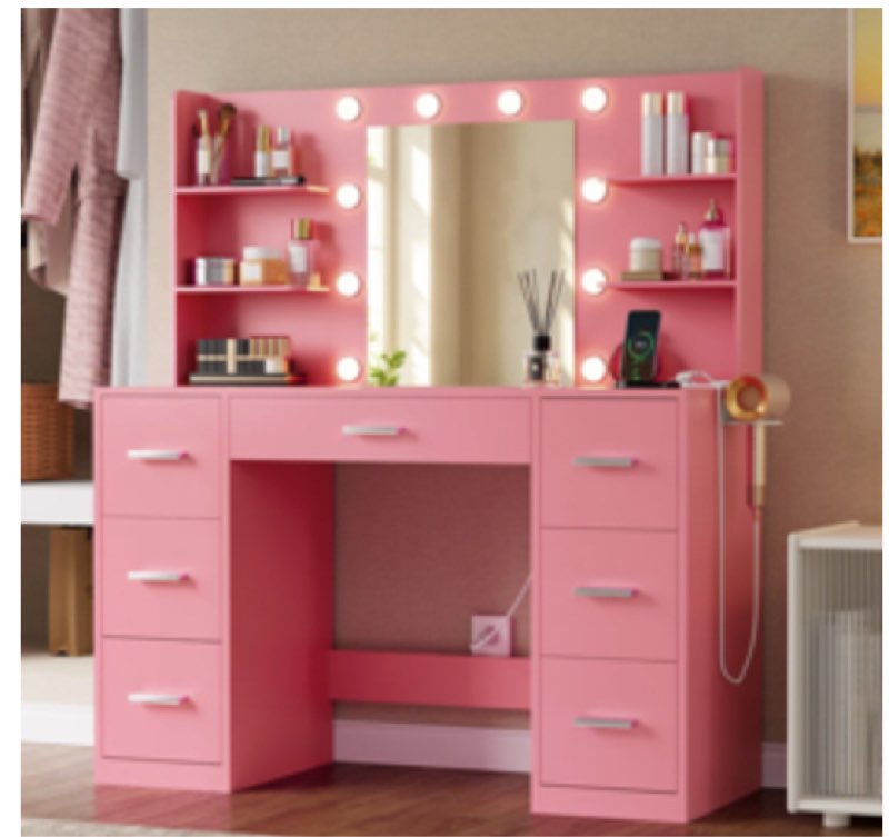  ragin makeup vanity with usb power outlet and 3 modes adjustable brightness light