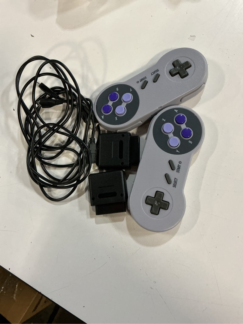 Condition photo showing Good Condition for kiwitata 2 pack 2.4ghz wireless controller for snes original console, rechargeable wireless remote gamepad controller for snes super entertainment system console purple button