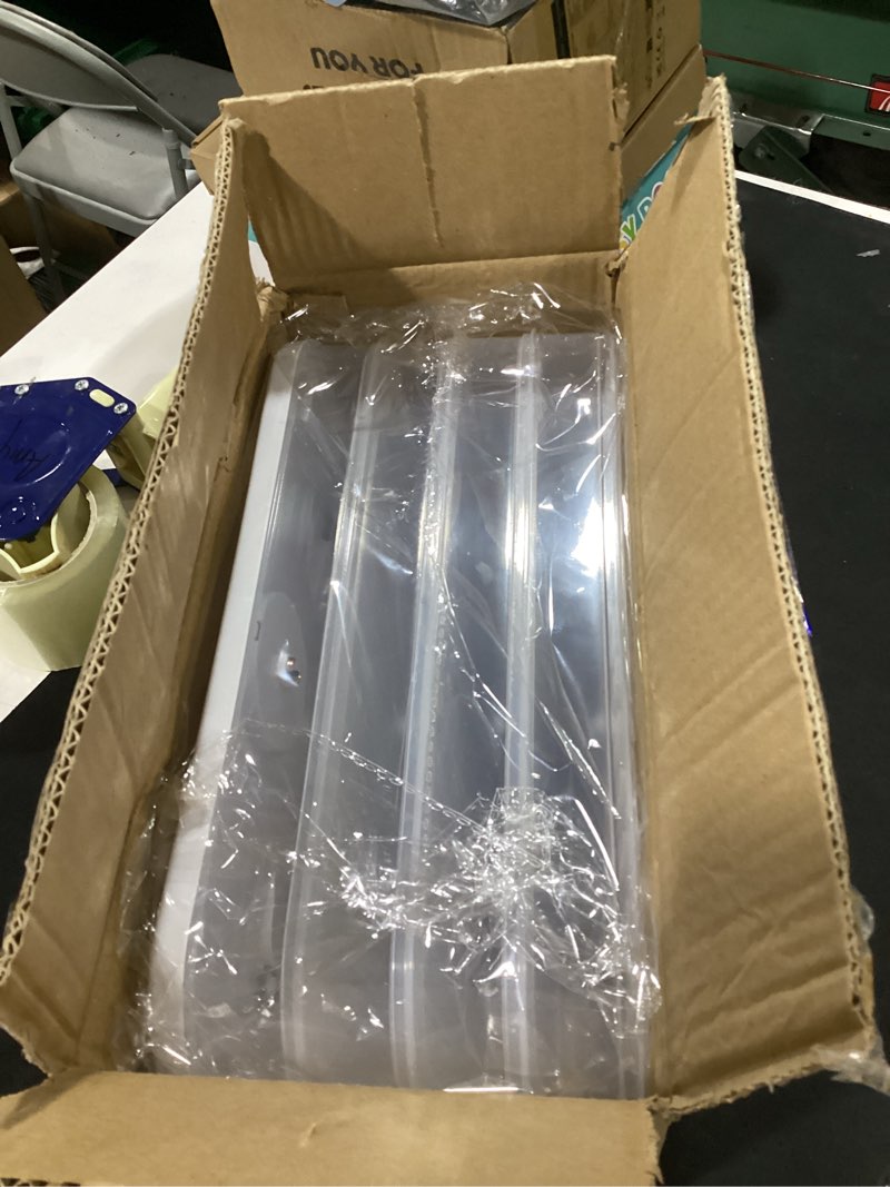 Condition photo showing Good Condition for 4 layer dumpling box cookie containers with lids stackable food storage container for fridge freezer snack organizer 12x9.1x5.9 inch