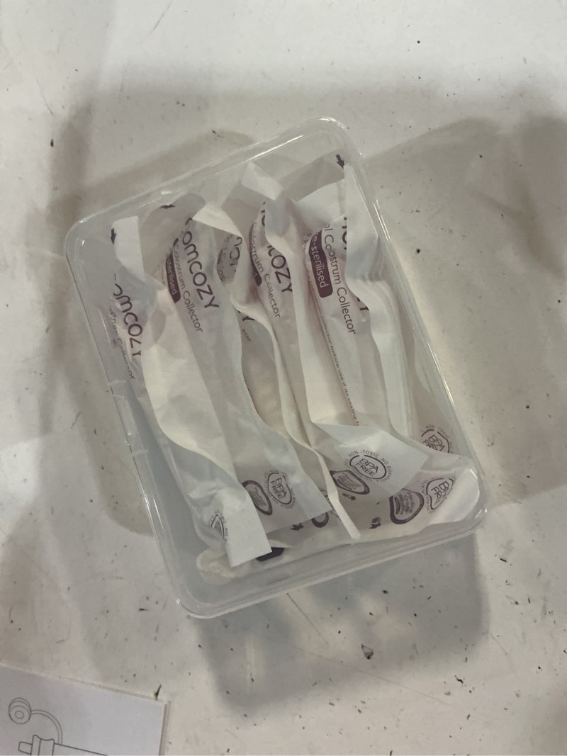 Condition photo showing New/Like New for momcozy colostrum collector reusable breast milk collector with storage case and cotton wipe, portable colostrum container bpa free, multi-use collector 5ml-6pcs 6 count (pack of 1)