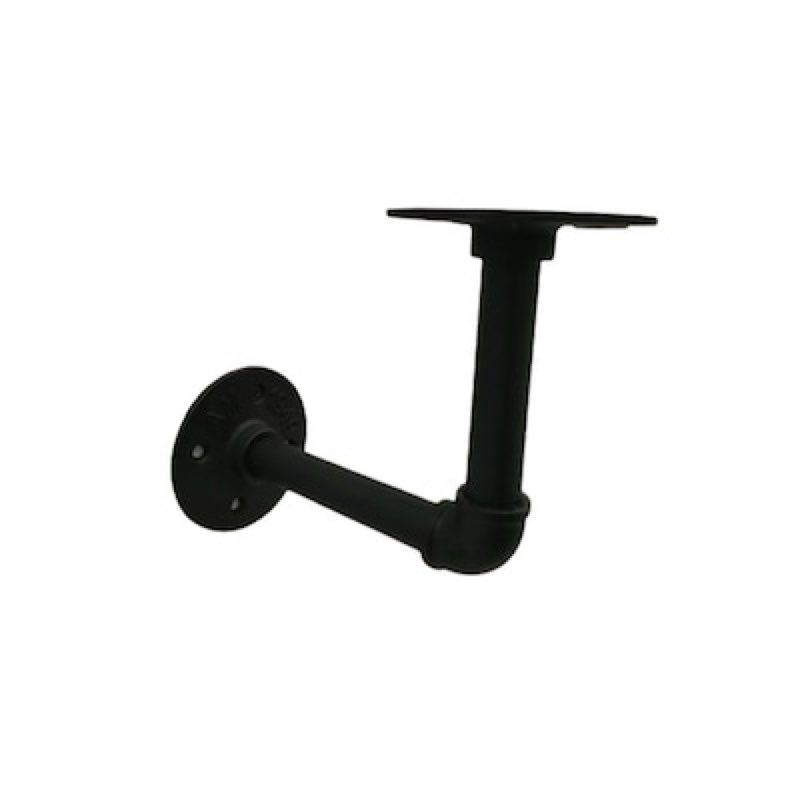 style selections 7.56-in l x 3.35-in w x 5.75-in d black shelf bracket