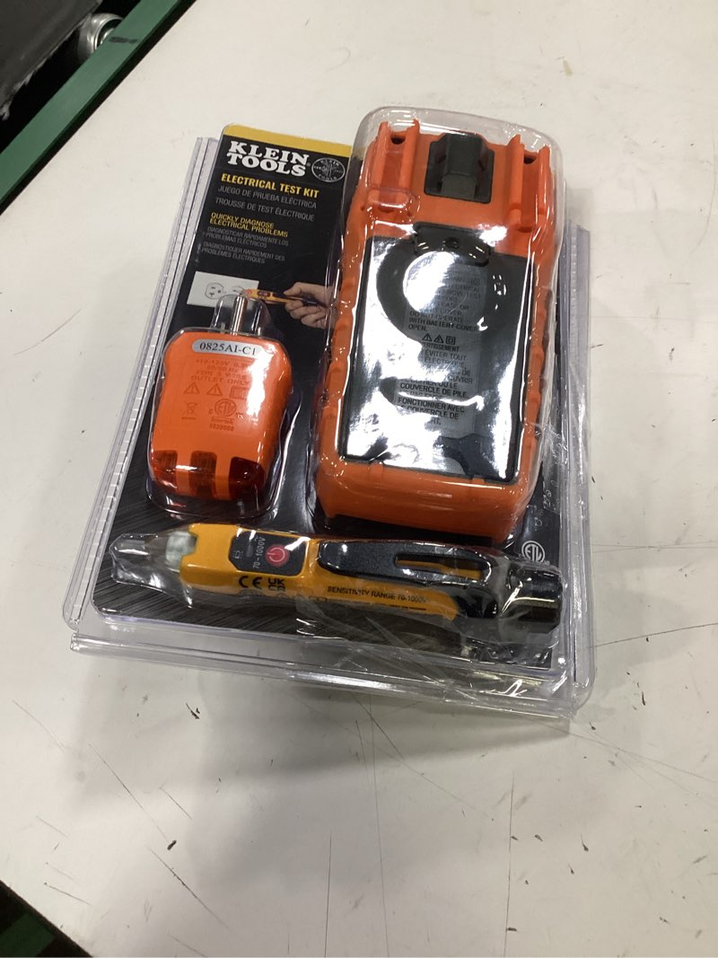 Condition photo showing Good Condition for test kit with multimeter, non-contact volt tester, receptacle tester