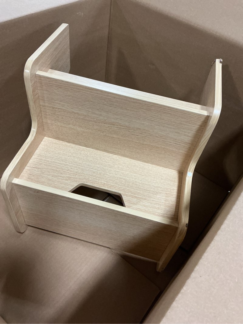 Condition photo showing Good Condition for Melissa & Doug Kids Wooden Step Stool - Light Natural Finish Blonde