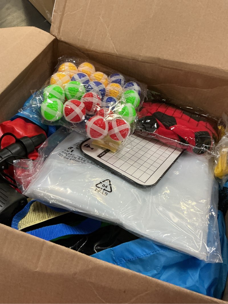 Condition photo showing Good Condition for Giant Dart Board Inflatable with Pump, Outdoor and Indoor Soccer Sport Kick Dartboard for Kids and Adults, Waterproof Darts Board Yard Game with 20 Golf Balls, 4 Sticky Balls, 2 Soccers Spirited