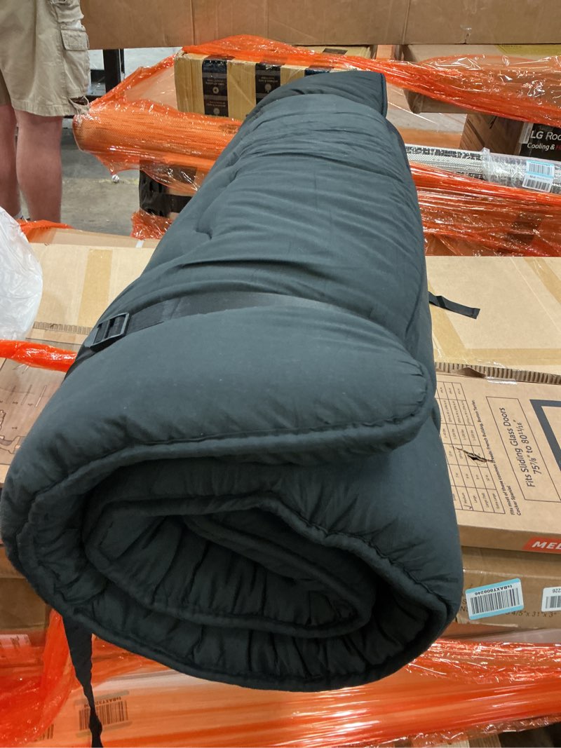 Condition photo showing As Is for black floor meditation cushion 