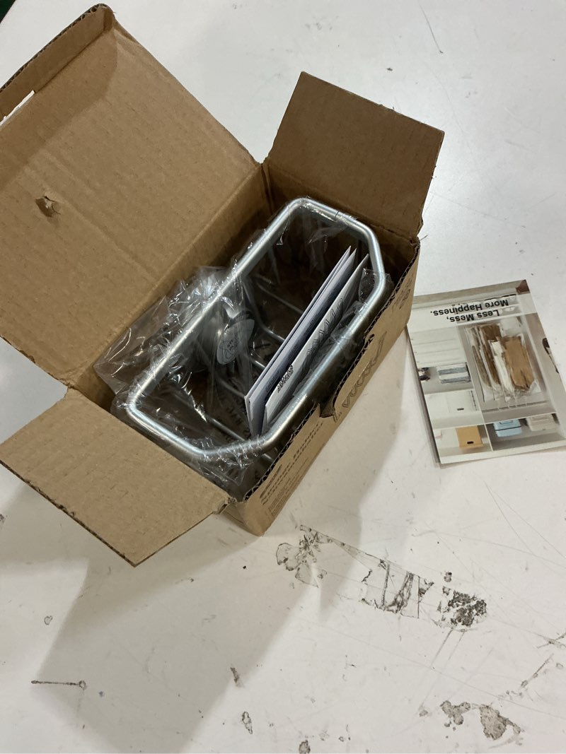 Condition photo showing New/Like New for taili sponge holder for kitchen sink with strong suction cup, rustproof aluminum sink caddy for sponges, brushes, stoppers & scrapers, silver 6.1" x 3.5" silver