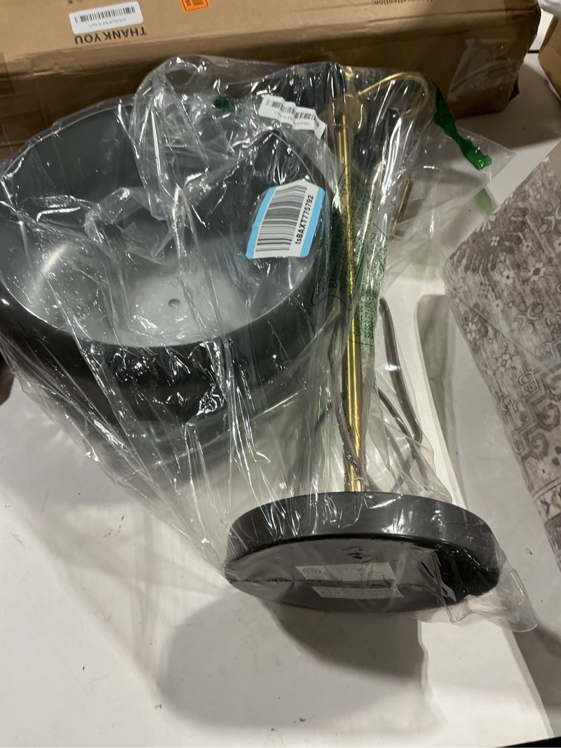 Condition photo showing As Is for globe electric x novogratz 67347 22" 2-light table lamp, metallic dark gray, dual pull chain switch, modern lighting for bedroom or office, ambient home decor, nightstand essential