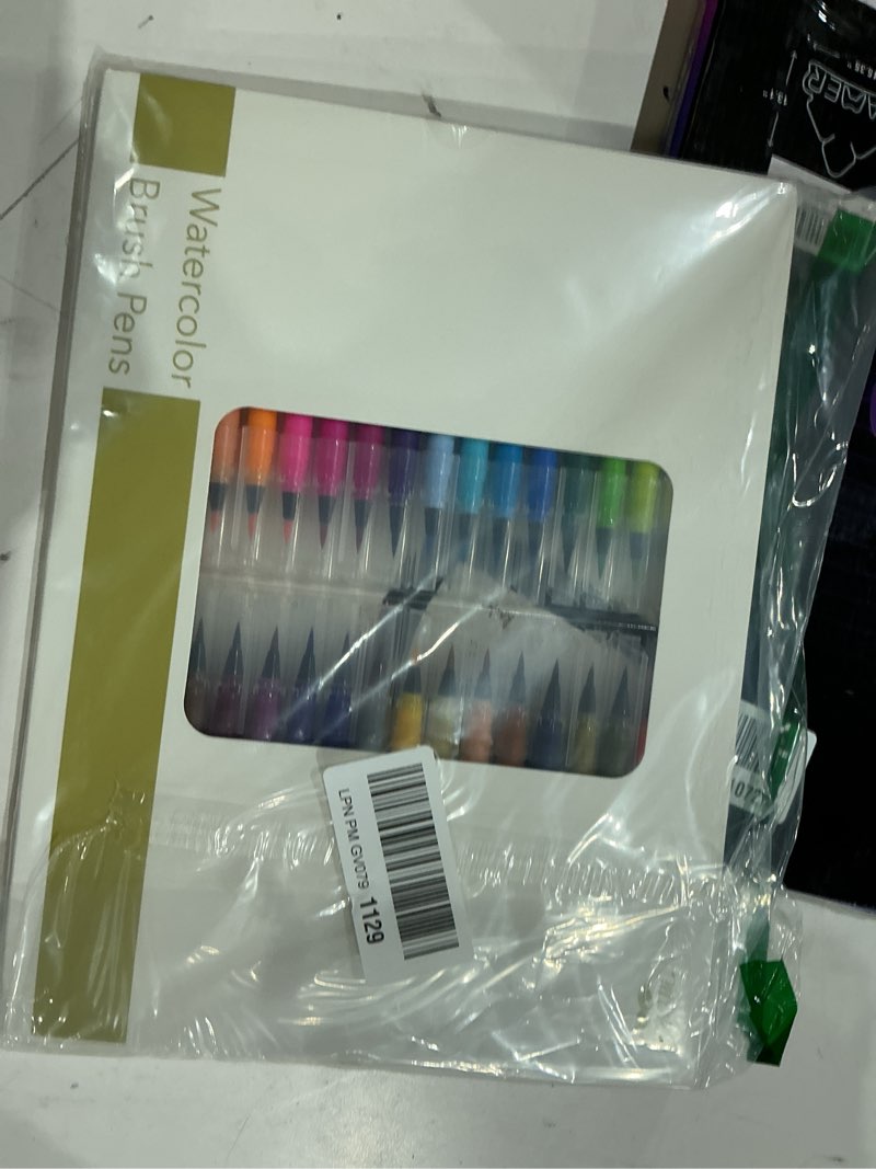 Condition photo showing New/Like New for mr. pen- watercolor brush pens, 36 pack, watercolor pens set, non-toxic, easily blendable, smooth, professional art supplies, watercolor markers for pros & beginners, ideal for coloring, calligraphy