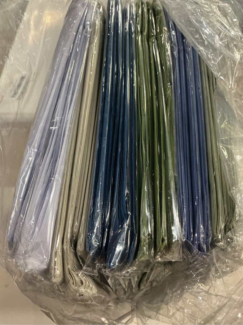 Condition photo showing New/Like New for whaline 24pcs plastic tablecloth rectangle table cover 6-color waterproof sage green blue beige table cloth for birthday baby shower party decoration supplies, 54 x 108 inch
