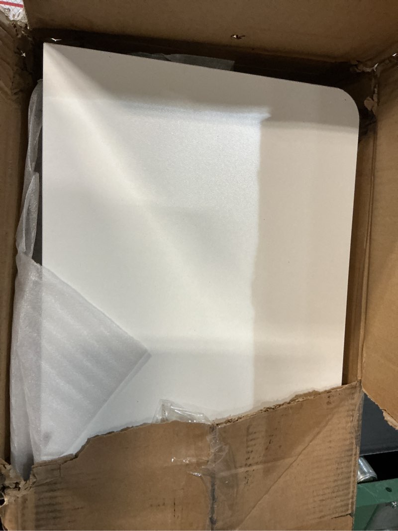 Condition photo showing As Is for Veken 55 Inch Large Electric Standing Desk,Sit to Stand Up, Heights Adjustable, Work Home Office Computer Table for Study, Walking Pad, Writing, and Games, Wooden Desktop Desks, White 55 Inch White