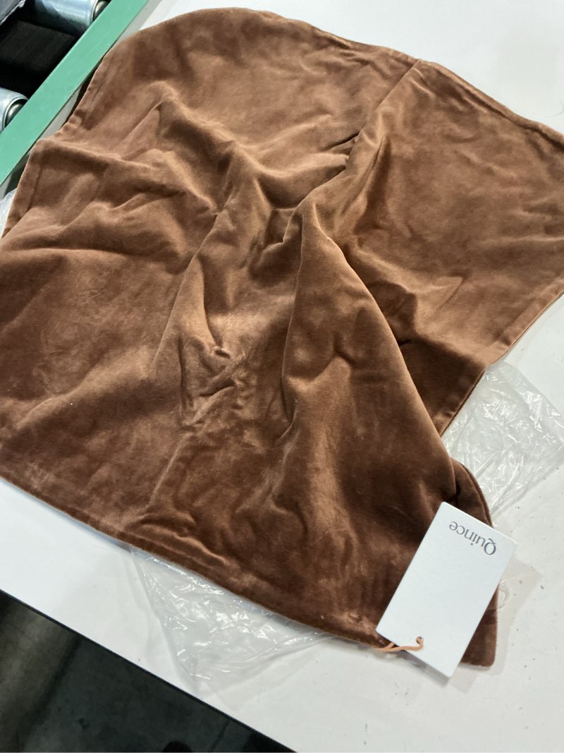 Condition photo showing New/Like New for classic cotton velvet pillow cover, 20x20, chestnut 1 pack